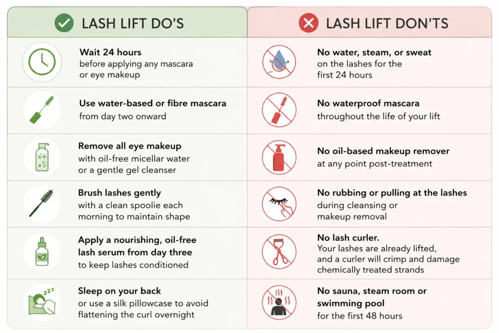 Lash Lift Do's and Don'ts