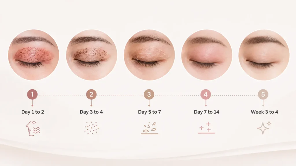 Non-Surgical Eyelid Lift Recovery Timeline