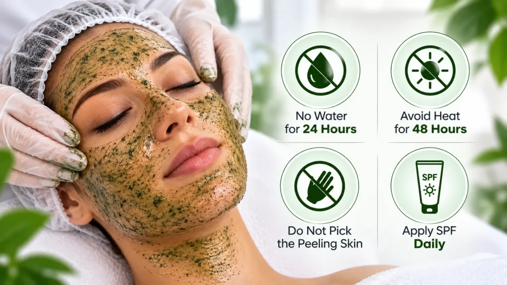 Green Sea Peel Aftercare Instructions