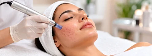 Microneedling for acne scars