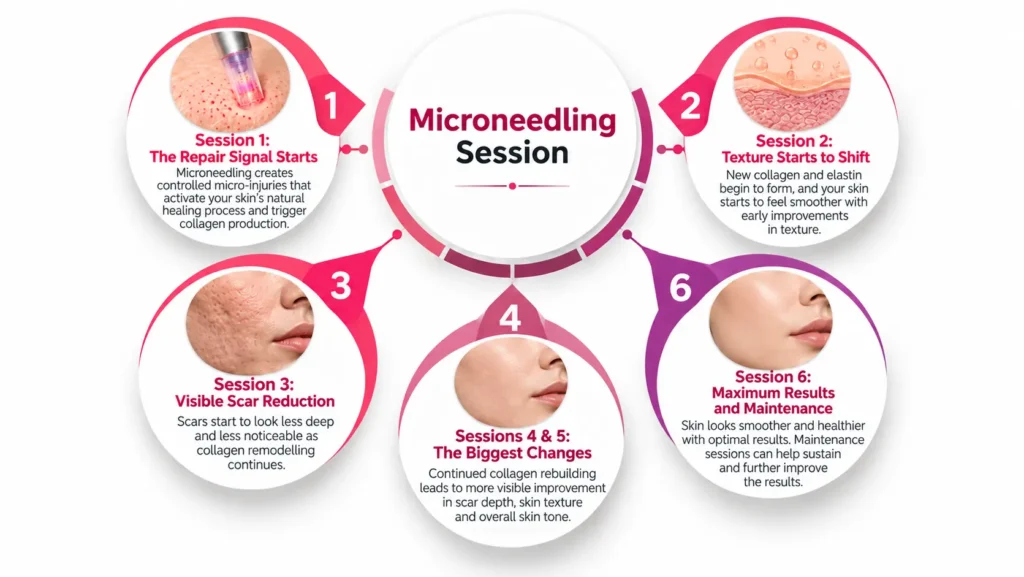 how many microneedling sessions for acne scars